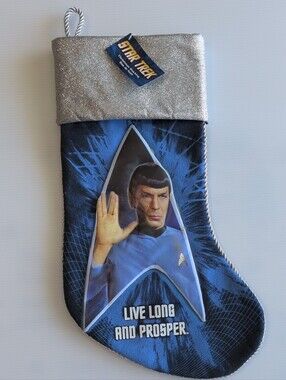 Star Trek Spock Christmas Stocking NWT 17” Kurt Adler